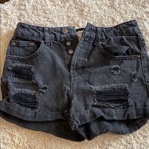 Highrise button up shorts